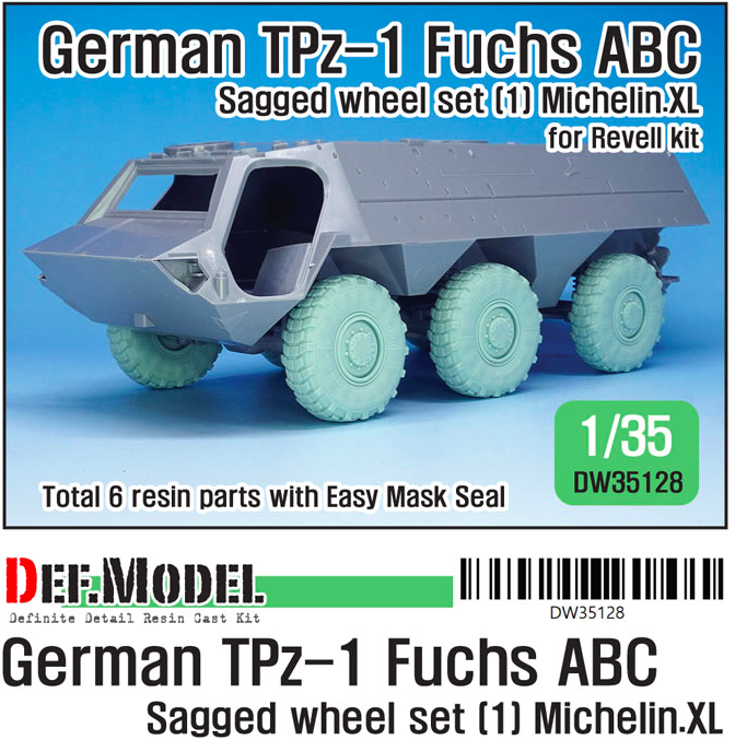 1:35 German TPz-1 Fuchs ABC Sagged wheel set 1 mich.XL
