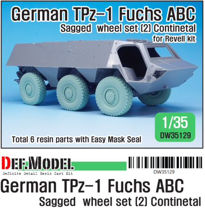 1:35 German TPz-1 Fuchs ABC Sagged wheel set 2 Continetal HCS