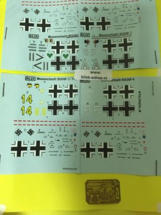 1:72 Bf-109F-4 / Bf-109F-2 / Bf-109F-2 Trop / Bf-109F-4 / Kovové díly