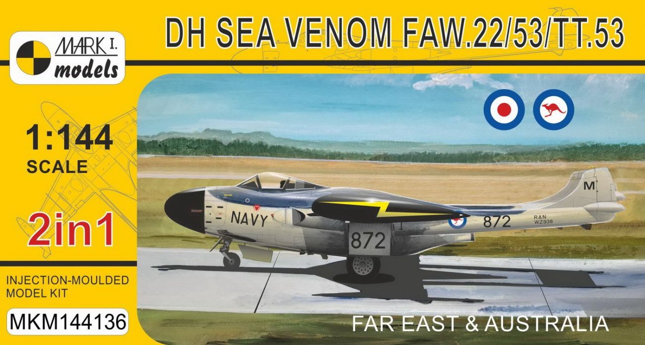 1:144 de Havilland Sea Venom FAW.22/53/TT.53 'Far East & Australia'