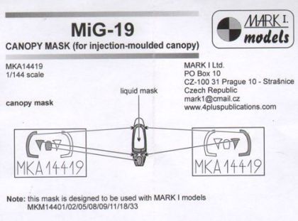 1:144 MiG-19 Canopy Set