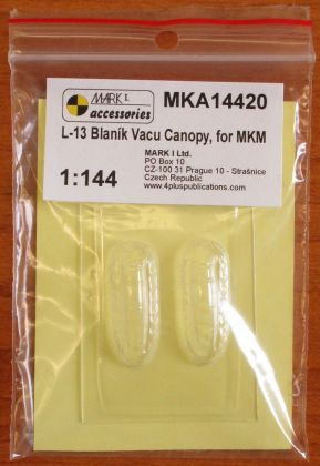 1:144 L-13/TZ-13 Blanik vacu canopy