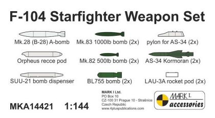 1:144 F-104 Starfighter Weapon Set