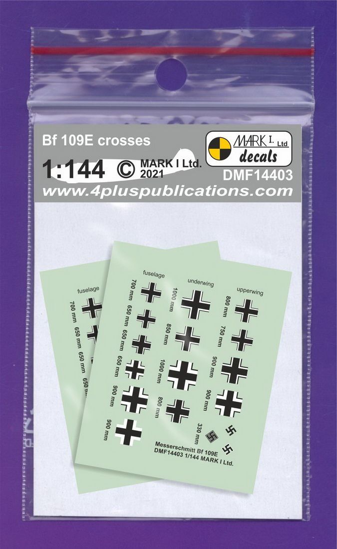 1:144 Messerschmitt BF109E Crosses