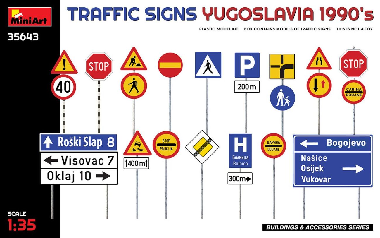 1:35 TRAFFIC SIGNS. YUGOSLAVIA 1990’s