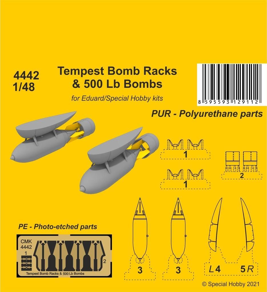 1:48 Tempest Bomb Racks & 500 Lb Bombs
