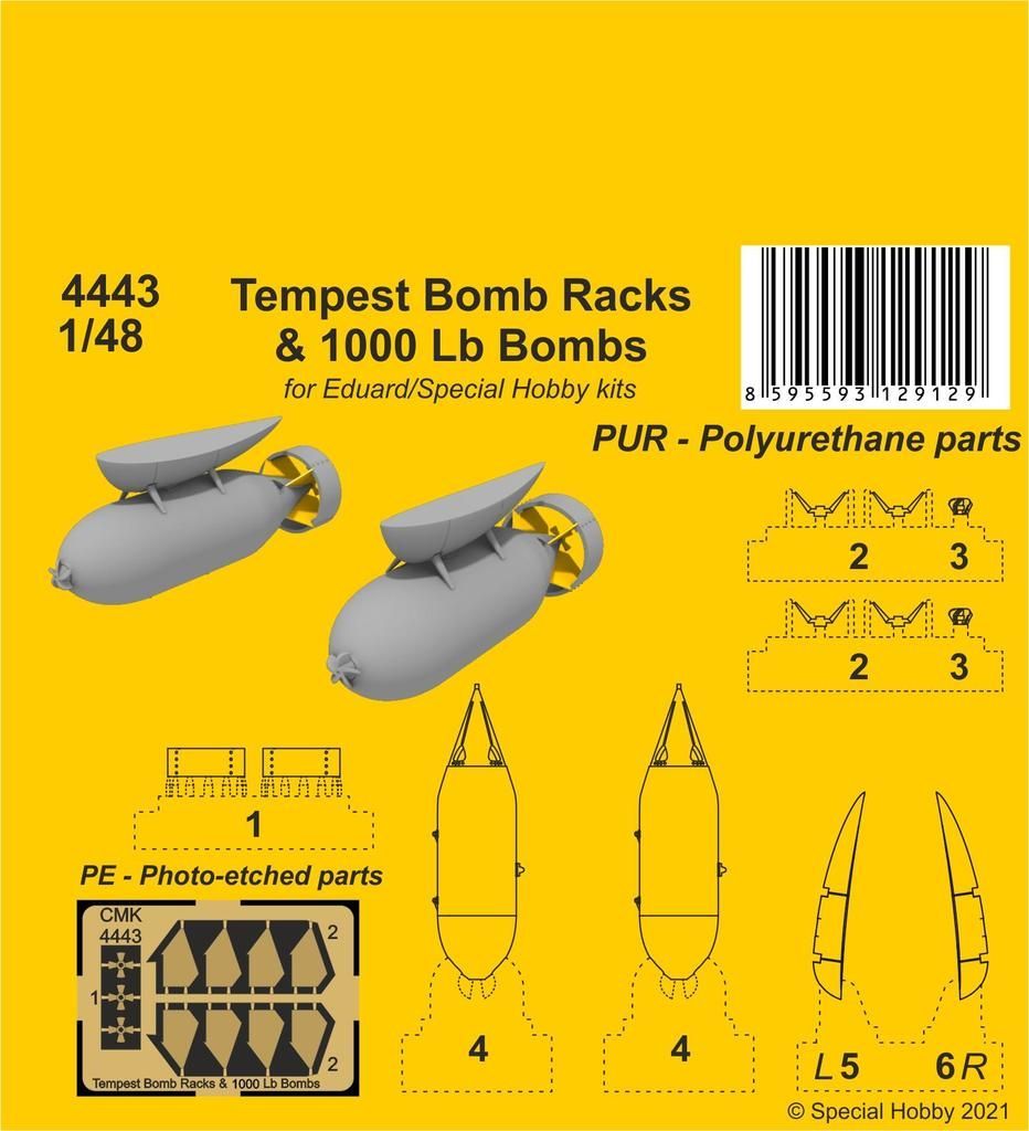 1:48 Tempest Bomb Racks & 1000 Lb Bombs