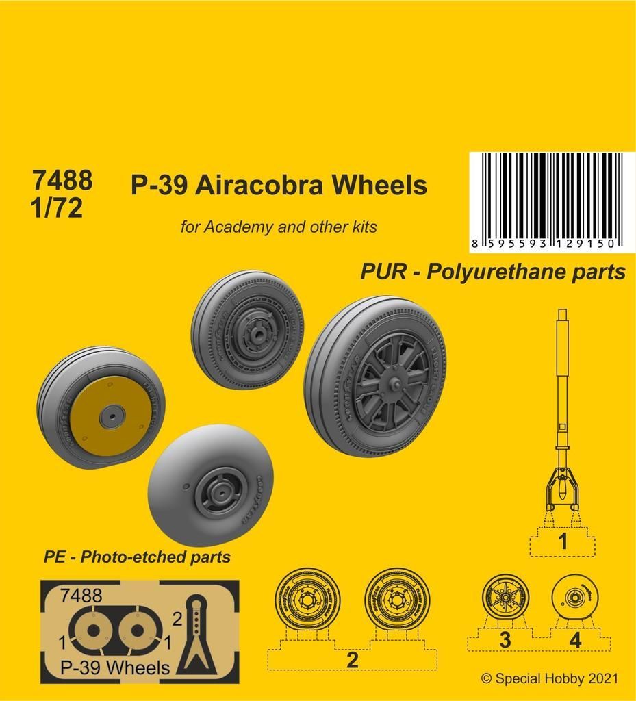 1:72 P-39 Airacobra Wheels and Front Leg