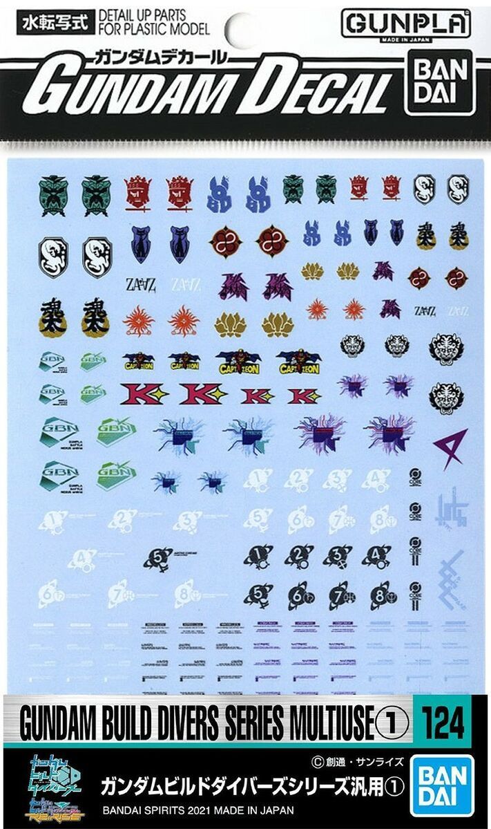 GUNDAM DECAL 124 MS GUNDAM BD SERIES MULTIUSE 1