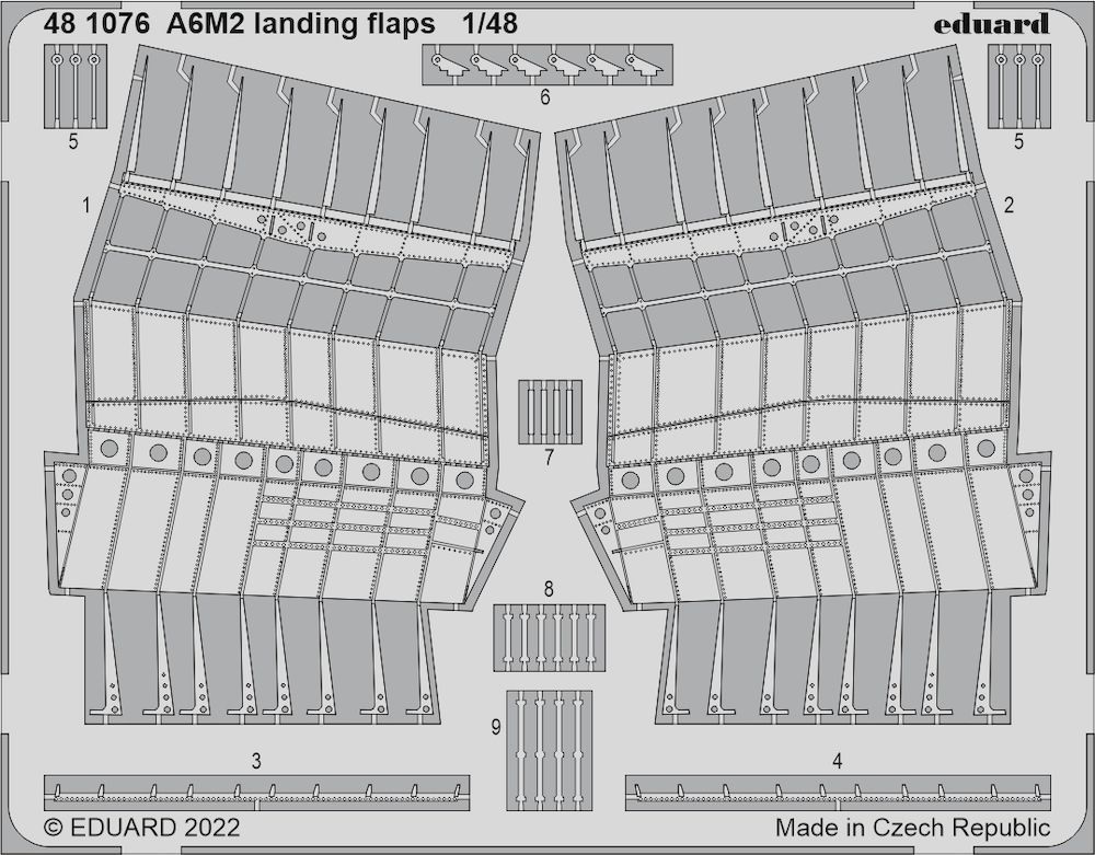 1:48 Mitsubishi A6M2 landing flaps