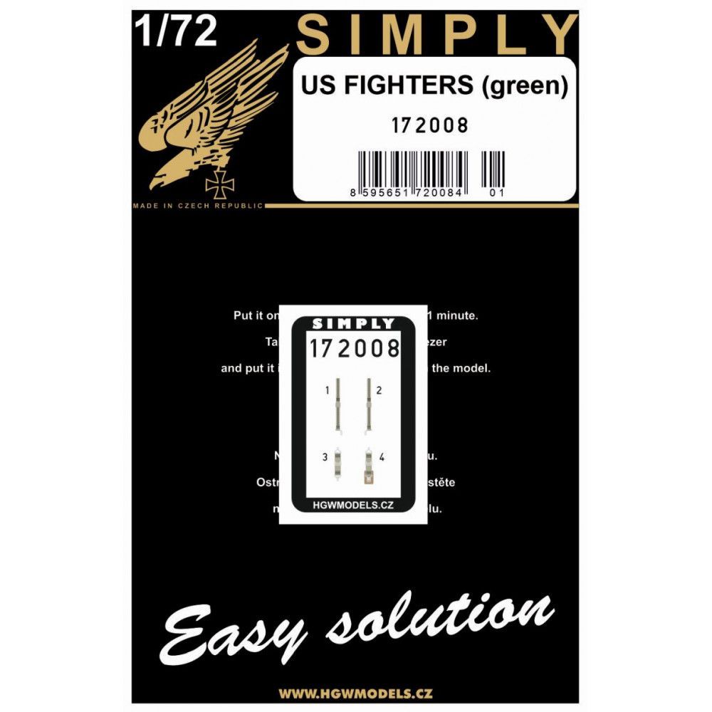 1:72 US FIGHTERS (GREEN) - SEATBELTS