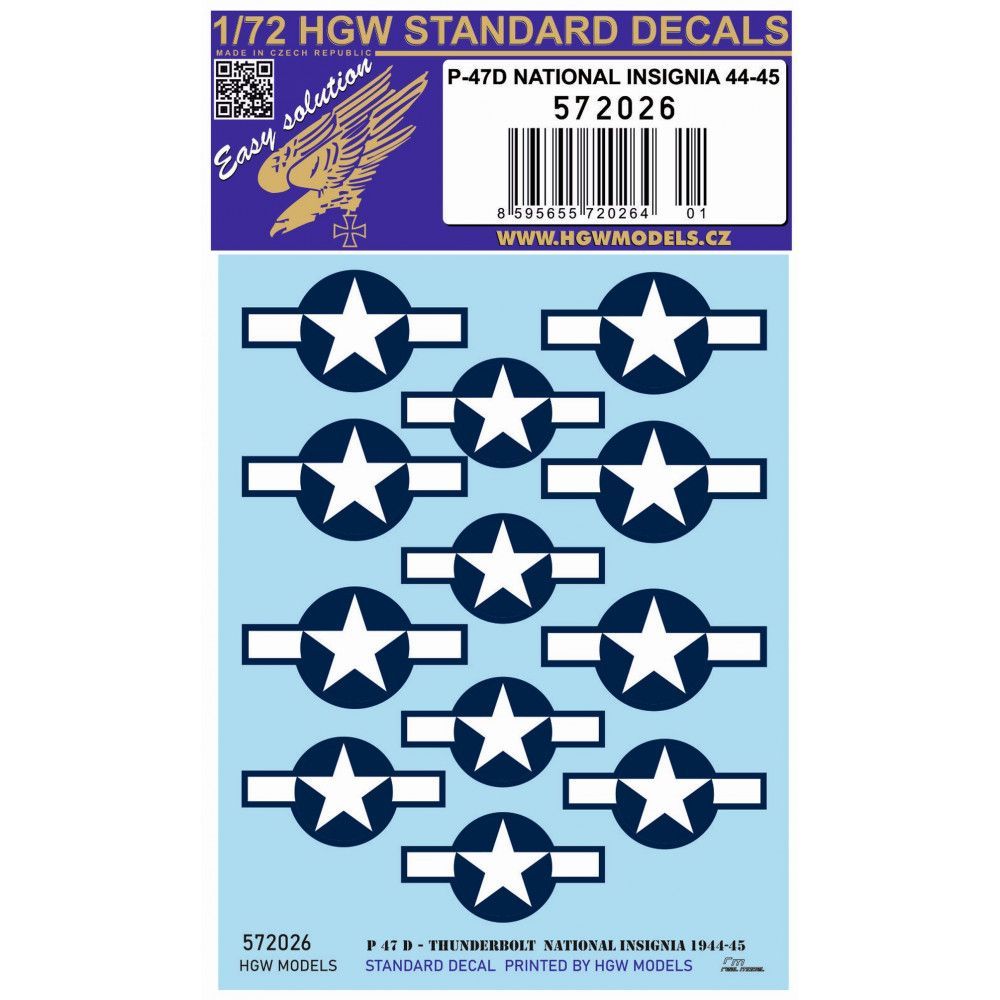 1:72 P-47D NATIONAL INSIGNIA 44-45