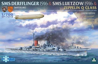 1:700 SMS Derfflinger 1916 + SMS Lützow 1916 + Zeppelin Q-class