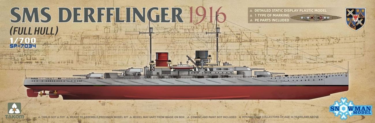 1:700 SMS Derfflinger 1916 (Full Hull)