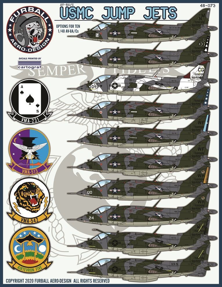 1:48 AV-8A/C 'USMC Jump Jets'