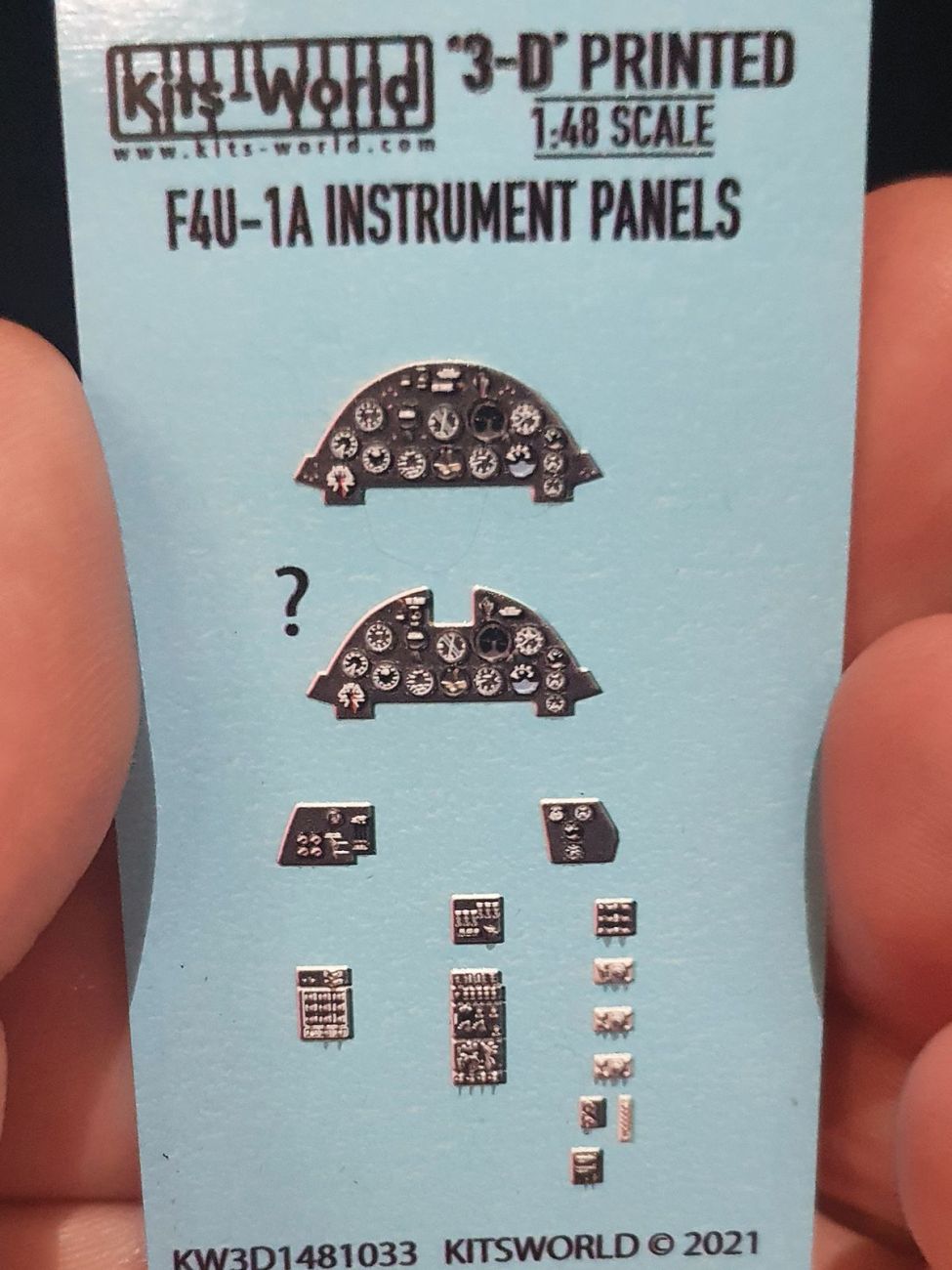 1:48 Vought F4U-1A 'Corsair 3D Full colour Instrument Panel - Tamiya