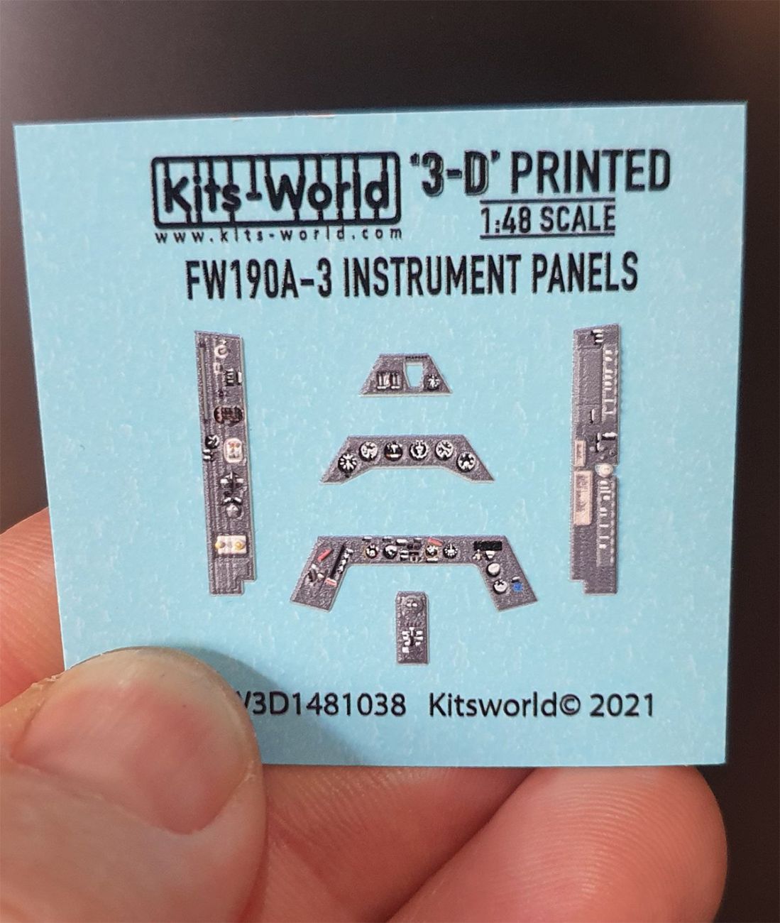 1:48 Focke-Wulf Fw-190A-3 3D Full colour Instrument Panels - Eduard