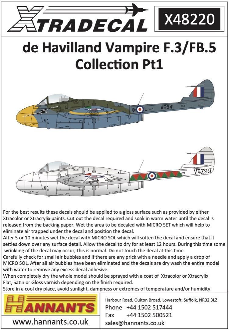 1:48 de Havilland Vampire F.3/FB.5 Collection Pt1