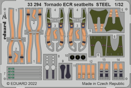 1:32 Panavia Tornado ECR seatbelts STEEL