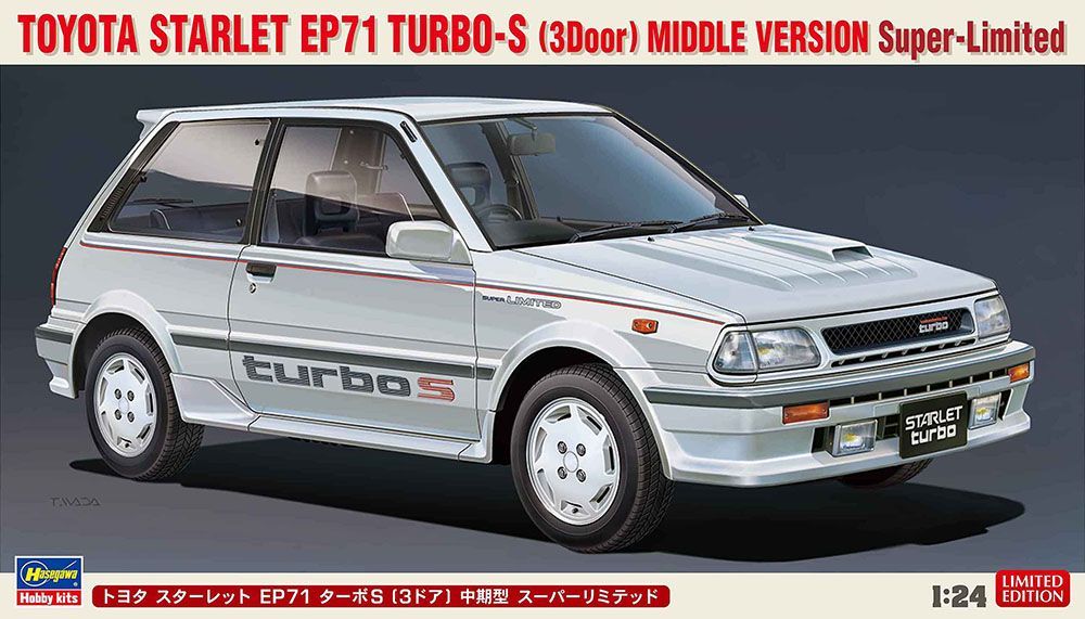 1:24 Toyota Starlet EP71 Turbo-S (3Door) Middle Version Super-Limited
