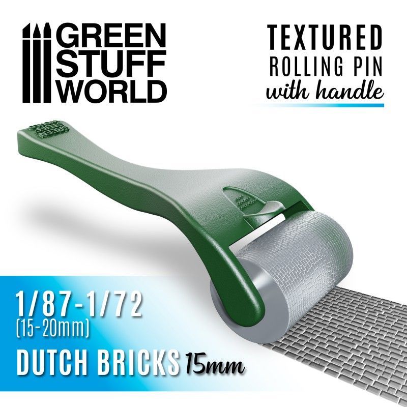 1:87-1:72 Rolling pin with Handle - Dutch Bricks 15mm