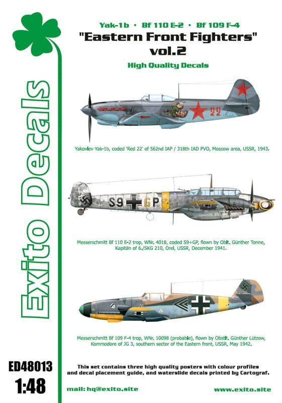 1:48 Eastern Front Fighters vol.2 - Yak 1b - Bf 110 - Bf 109