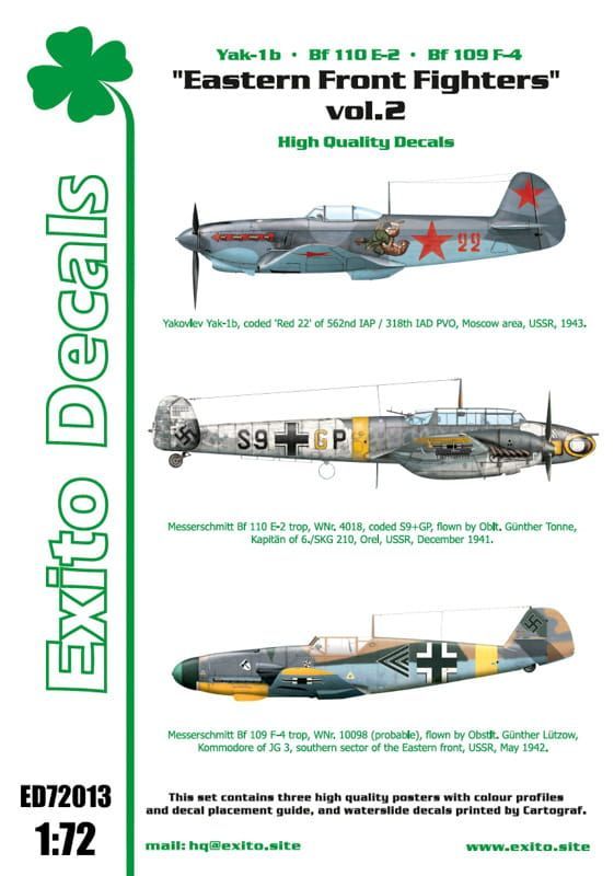 1:72 1:72 Eastern Front Fighters vol.2 - Yak 1b - Bf 110 - Bf 109