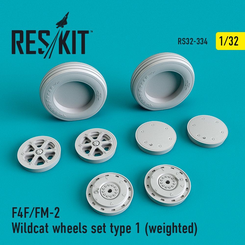 1:32 Grumman F-4F/FM-2 Wildcat wheels set type 1
