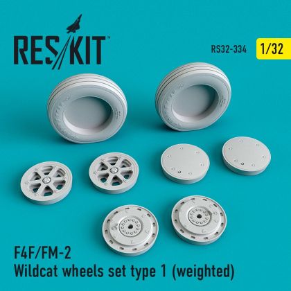 1:32 Grumman F-4F/FM-2 Wildcat wheels set type 1