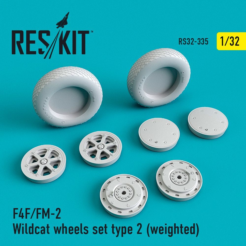 1:32 Grumman F-4F/FM-2 Wildcat wheels set type 2