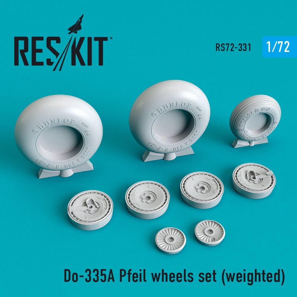 1:72 Dornier Do-335? Pfeil wheels set (weighted)