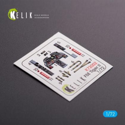 1:72 F-5E TIGER II EARLY SERIES INTERIOR 3D DECALS FOR DREAM MODEL KIT