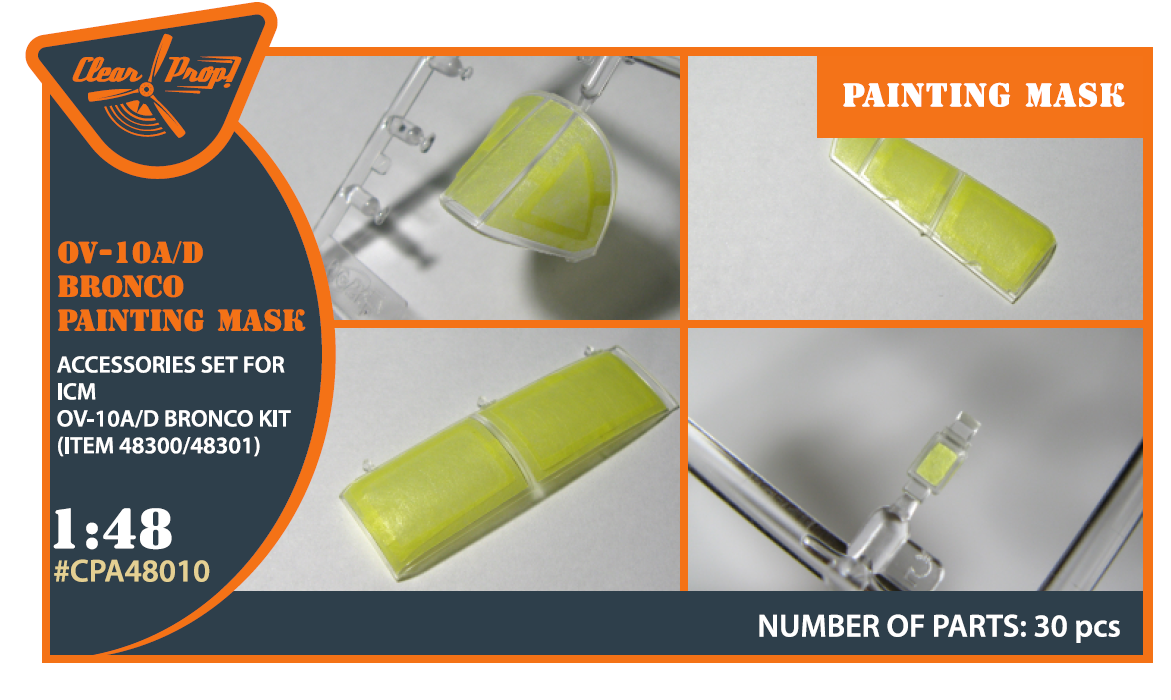 1:48 OV-10 A/D Bronko painting mask for ICM kit (48300/48301) 