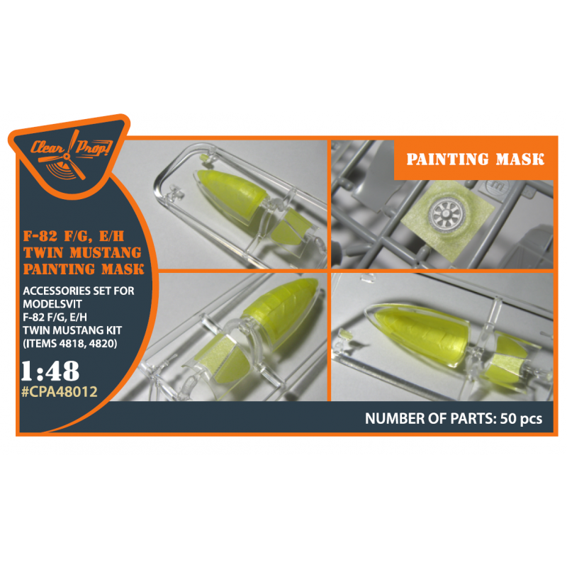 1:48 F-82F/G, E/H Twin Mustang painting mask for Modelsvit kit (4818/4820) 
