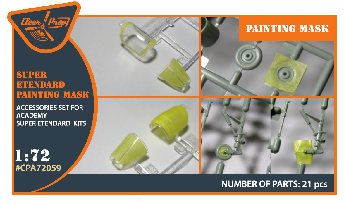 1:72 Super Etendard painting mask for Academy kit 