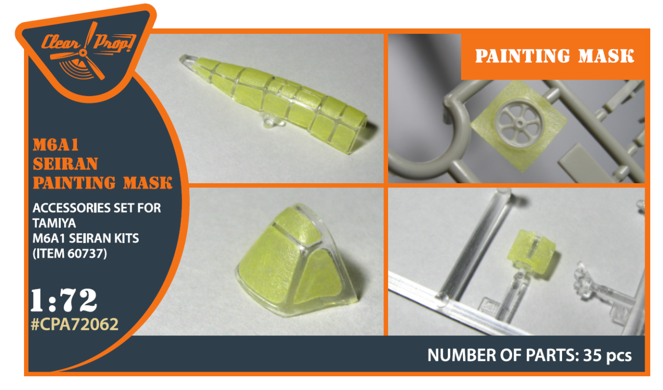 1:72 M6A1 Seiran painting mask for Tamiya kit (60737)