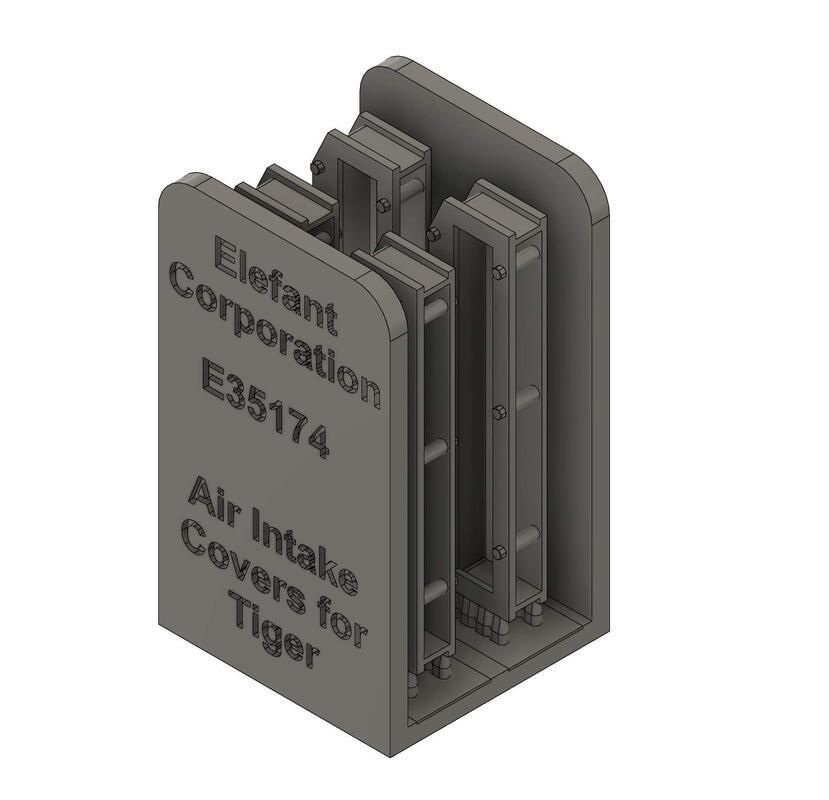 1:35 AIR INTAKE COVERS FOR TIGER I, FOR 4 VEHICLES, TWO VARIANT