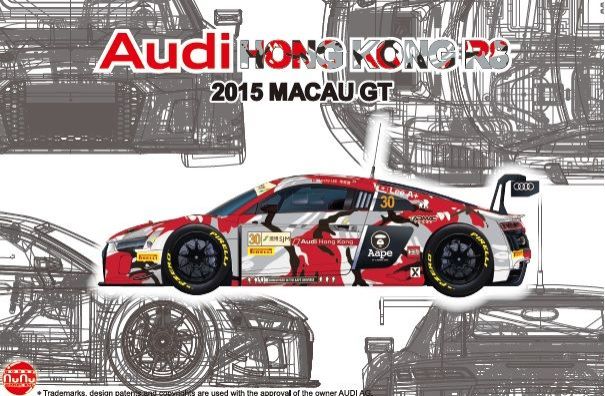 1:24 Audi Hong Kong R8 GT-3 2015 Macau World Cup