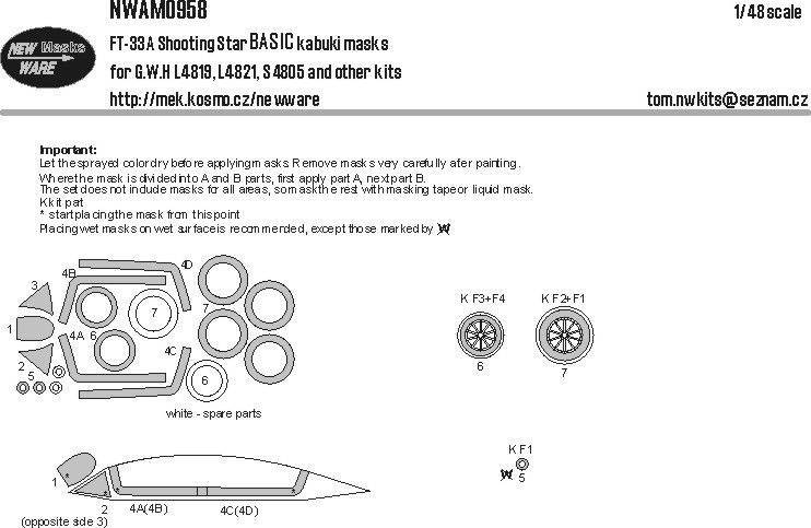 1:48 T-33A Shooting Star BASIC kabuki masks