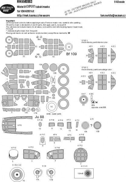 1:48 Mistel S1 EXPERT kabuki masks