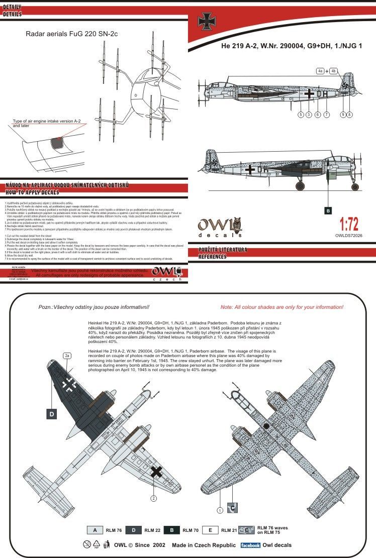 1:72 He 219 A-2, G9+DH