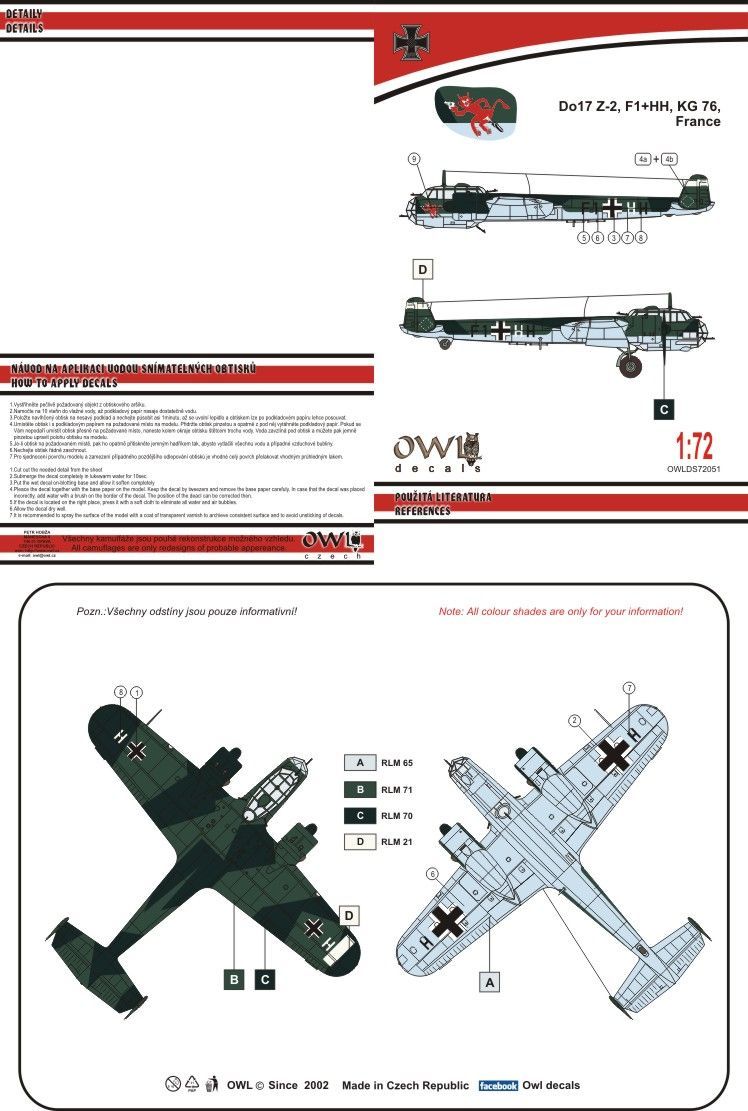 1:72 Do 17 Z-2 F1+HH