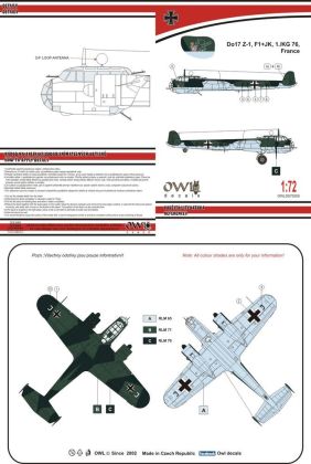 1:72 Do 17 Z-1 F1+JK