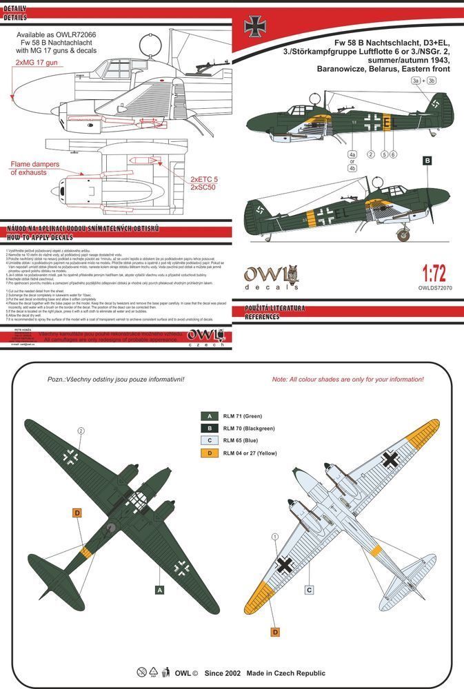 1:72 Fw 58 B Nachtschlacht with MG 17