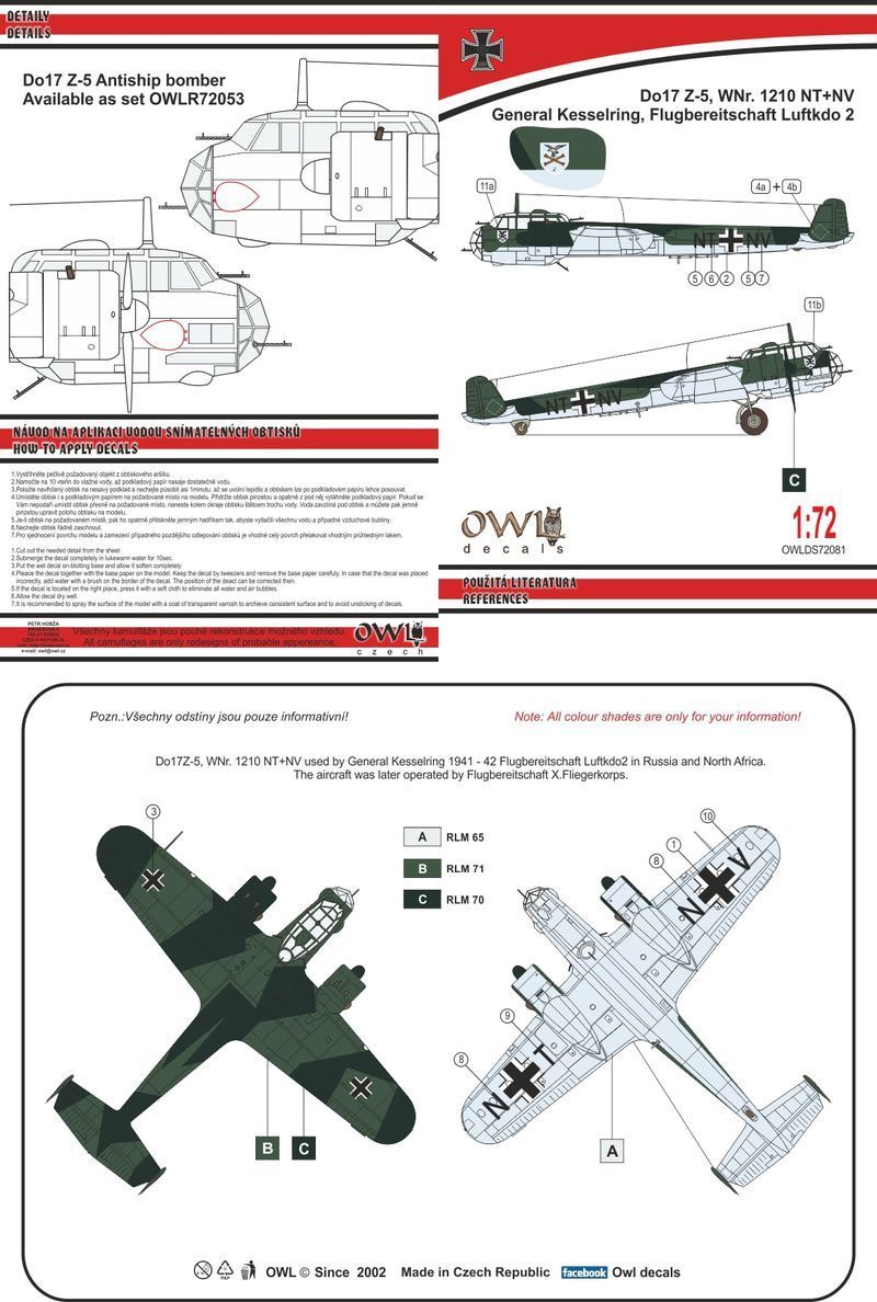 1:72 Do 17 Z-5 general Kesselring