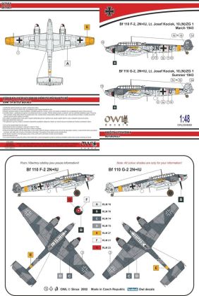 1:48 Bf 110 F/G J Kociok 10(N)/ZG 1