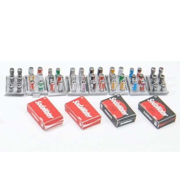 1:35 Model Soda Cans + Cardboard Boxes 2000s-2020s