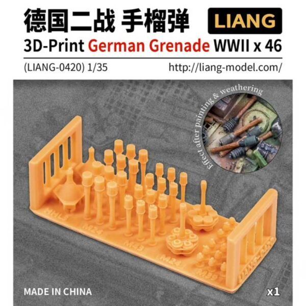 1:48 3D-Print German Grenade WWII x 46