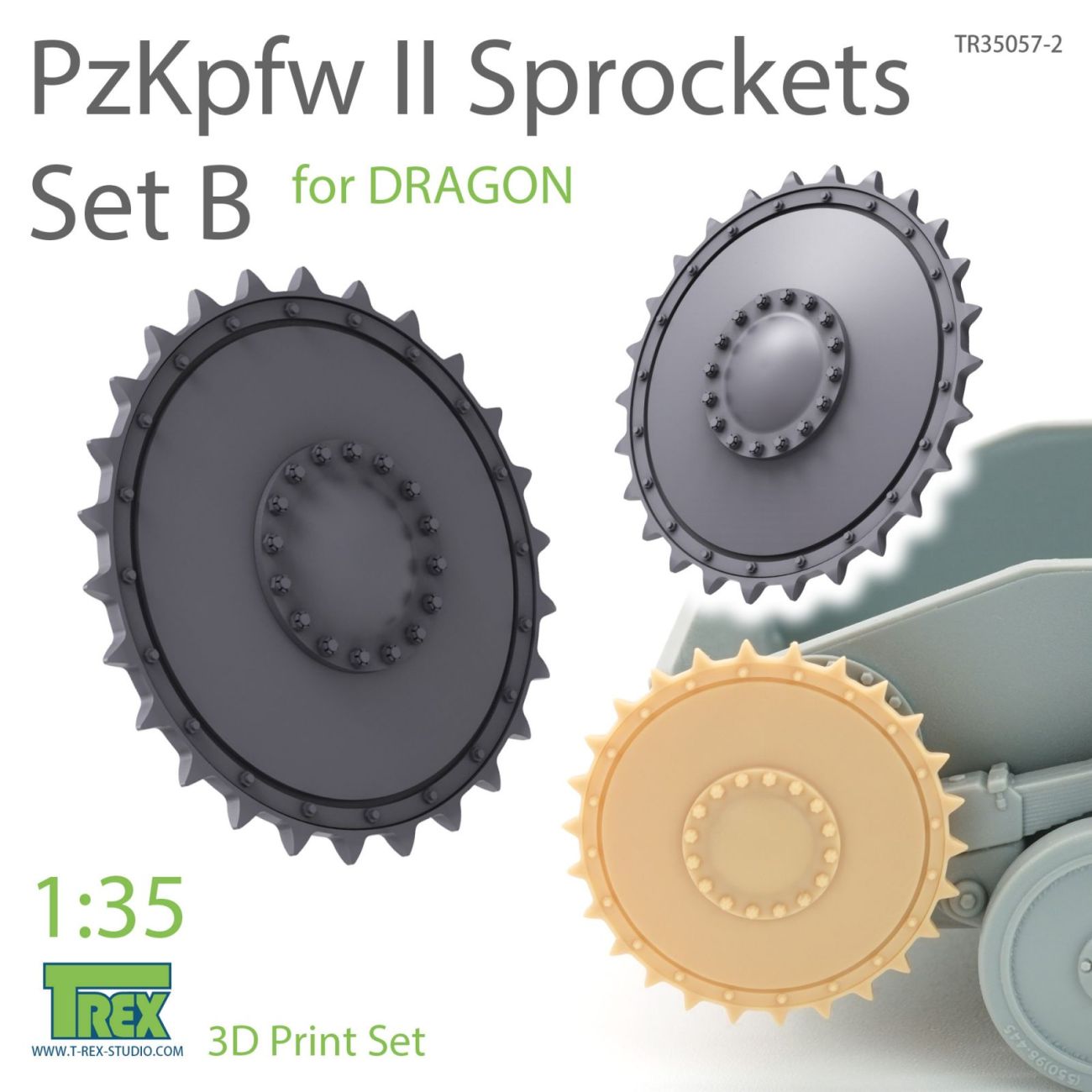 1:35 PzKpfw II Sprockets Set B for DRAGON
