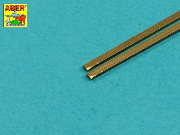Brass square rods 1,5 mm length 245mm x2 pcs
